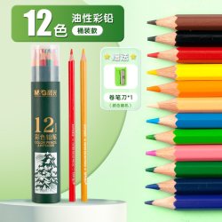 晨光 无木彩色铅笔小学生美术专用油性手绘涂色笔绘画套装可擦彩铅绘画儿童彩笔画笔美术素描铅笔