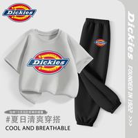 Dickies 童装儿童套装夏季2026新款男孩上衣运动宽松纯棉潮酷女童T恤夏装