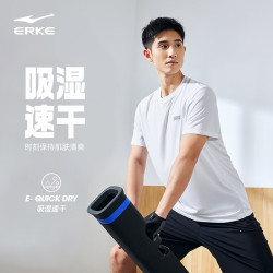 鸿星尔克 冰感吸湿T恤男夏季速干短袖