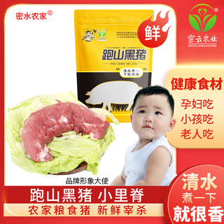 密水农家 黑猪小里脊 400g 生鲜猪肉