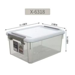 禧天龙 加厚收纳盒 3个装  透明白 中号 31*23*14CM