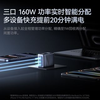 Anker/安克 160W快充智显充Pro多口充电器