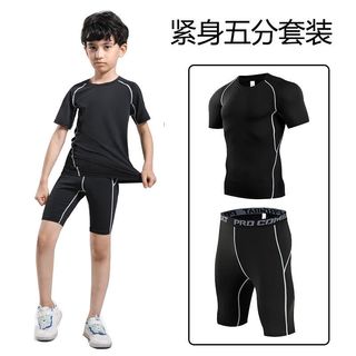 COZOK 儿童速干紧身短袖 黑色 3XS(50-60斤) 单件