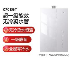 海尔 JSLQ27-16K70EGTDU1 无冷凝水管零冷水 16L 燃气热水器