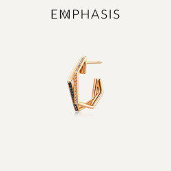 EMPHASIS 艾斐诗 M冠系列 18K金钻石单只耳钉