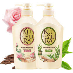可悠然 美肌持久留香沐浴露花屿木林+和风茶庭（550ml*2）