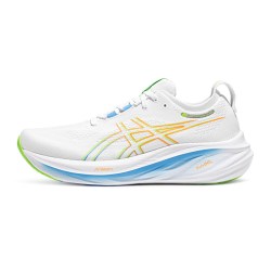 亚瑟士 男鞋跑步鞋GEL-NIMBUS 26缓震轻质回弹透气运动鞋1011B794 40.5码 灰色/蓝色