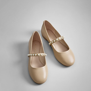 STUART WEITZMAN/斯图尔特·韦茨曼 ARI PEARL BALLET FLAT 复古平底芭蕾舞鞋 女