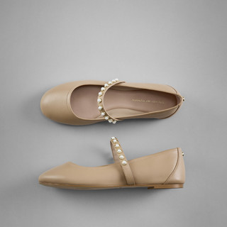 STUART WEITZMAN/斯图尔特·韦茨曼 ARI PEARL BALLET FLAT 复古平底芭蕾舞鞋 女