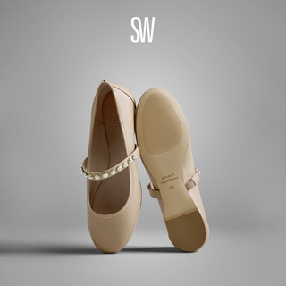 STUART WEITZMAN/斯图尔特·韦茨曼 ARI PEARL BALLET FLAT 复古平底芭蕾舞鞋 女
