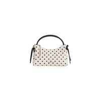 CHARLES & KEITH 复古波点蝴蝶结手提斜挎包