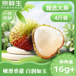 京鲜生 妃子笑荔枝 净重5斤装 单果18g起
