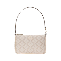 Kate Spade/凯特丝蓓 spade flower 女士老花腋下包 卡其色