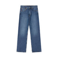Levi's 男士美式复古水洗555宽松直筒牛仔裤 中蓝色 32