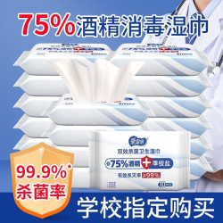 爱恩倍 酒精杀菌卫生湿巾 10片*5包