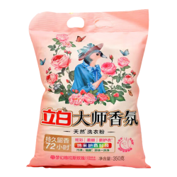 立白 洗衣粉大师香氛持久留香72小时天然护色护衣洁净柔顺学生家用大袋 大师香氛粉350g*1袋