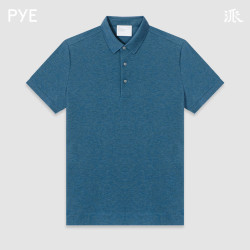 派 男士藏青色花灰针织POLO衫 2XL
