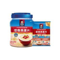 桂格 即食燕麦片1000g罐+490g组合装全谷物原味即食早餐阳光燕麦