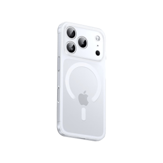 狄耐 冰砂散热磁吸超薄磨砂半透明iPhone17ProMax全包防摔手机壳 冰砂白
