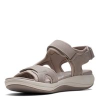 Clarks 女士平底凉鞋 Mira Bay Stone Textile