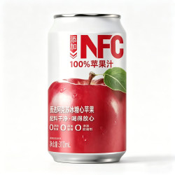 愉果先生 鲜丰春NFC100%阿克苏苹果汁饮料果汁整箱0脂肪清爽解腻易拉罐310ml*8罐
