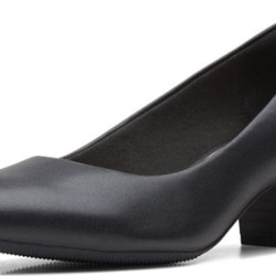 Clarks Teresa 女鞋正装通勤粗跟浅口单鞋