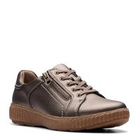 Clarks 女士休闲平底运动鞋 皮革舒适低帮板鞋