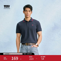 Levi's 凉感 男士Polo衫  靛蓝色 L