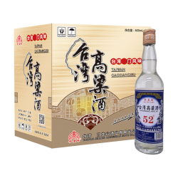 金厦缘 台湾高粱酒 52度纯粮食酒白酒整箱 浓香型600ml*6瓶
