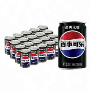 PLUS会员：百事 无糖可乐 200ml*20听 迷你罐整箱装