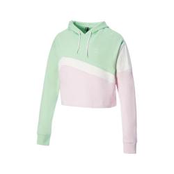 adidas NEO 拼色连帽短款运动卫衣