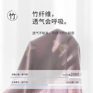 巴厘小猪 竹纤维 熊猫趣聚 90cm 儿童短袖睡衣套装