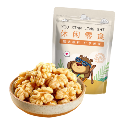 憨豆熊 去皮蜂蜜核桃仁山核桃仁坚果仁休闲零食新疆核桃蜂蜜味干果特产 去皮蜂蜜核桃仁200g*1袋