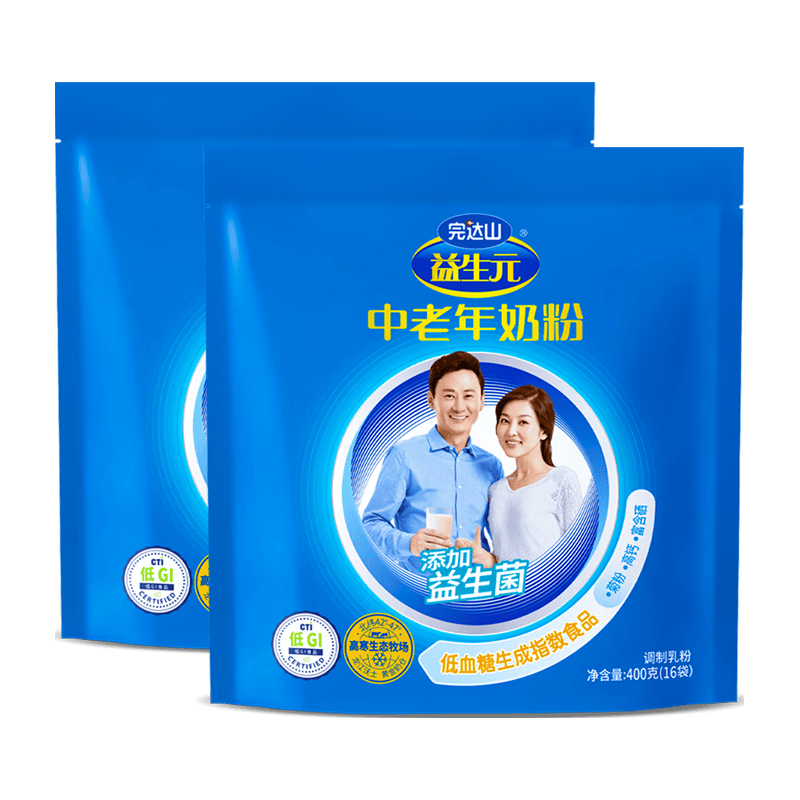 完达山 益生元中老年奶粉 400g*2袋