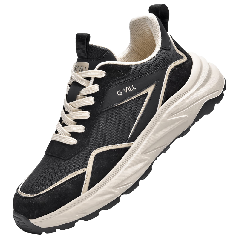 贵之步 G016 黑杏 42码 男士休闲鞋
