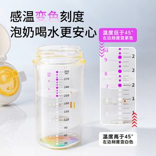 爱贝尔 PPSU翻盖三合一学饮杯 300ml 彩虹色