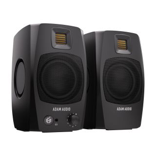 ADAM 音频 D3V 主动式桌面显示器系统,带 USB-C 端口(一对,黑色)