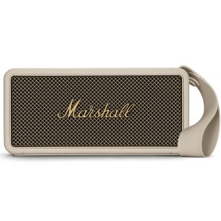 Marshall Middleton 便携式蓝牙家用户外防水音箱 奶白配色 面料皮革工艺 内置电池