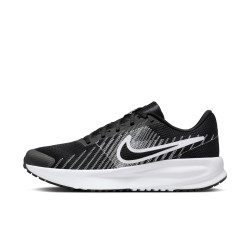 NIKE 男式 Run Defy 步行鞋, 黑白色