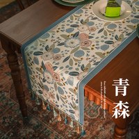 美式复古桌旗轻奢高级斗柜盖布盖巾法式中古长条桌布餐桌茶桌茶席