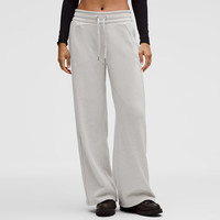 lululemon Scuba LW5IOUS 加绒阔腿裤 杂色鸽子灰 S