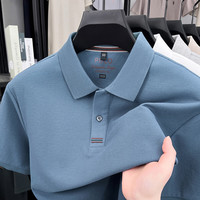 老人头 AZ-3316 100%长绒棉 灰蓝 XL 175 POLO衫