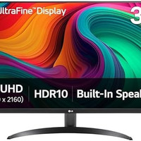 LG 32UR500K-B 32英寸 4K 显示器 黑色