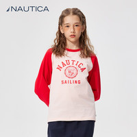 NAUTICA 美式儿童长袖T恤 粉红/红色