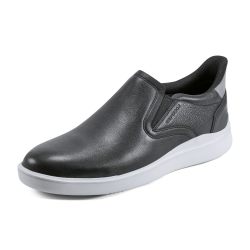 ROCKPORT 男性 时尚运动鞋  m-tristens_blk01 柔软 Tristen Casual Slip-on Shoes Black Leather 8 Wide