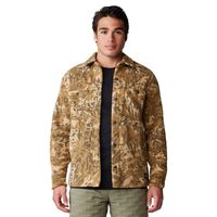 Mountain Hardwear 男士抓绒夹克 高绒毛保暖 户外休闲 多口袋设计 Corozo 坚果森林地板印花 Small