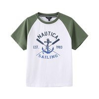 诺帝卡 NAUTICA 男童插肩袖船锚印花短袖T恤
