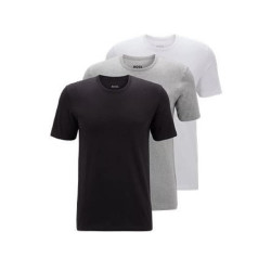 HUGO BOSS BOSS 男性 时尚T恤 3件套圆领棉质运动T恤 圆领 短袖 直身
