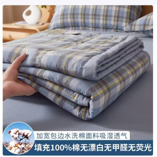 AIDLI A类100%新疆纯棉花可水洗夏凉被 150*200cm