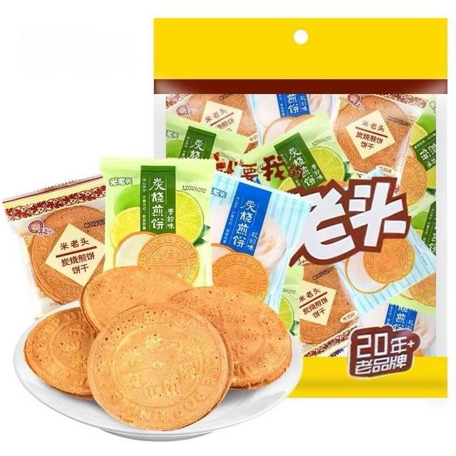 米老头 炭烧煎饼牛奶味法式薄饼 520g